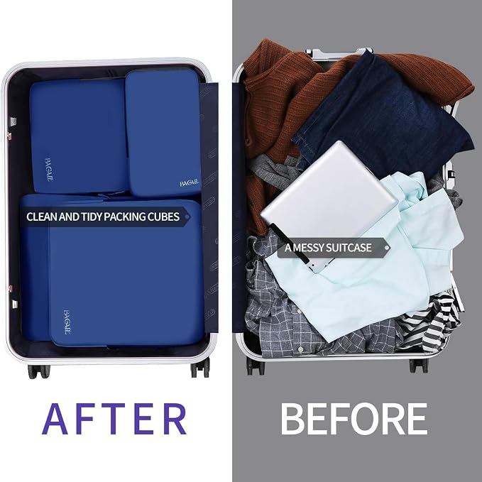 BAGAIL 4 Set/6 Set/8 Set Compression Packing Cubes Travel Accessories - Image 5