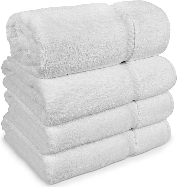 Chakir Turkish Linens 100% Cotton 4-Pack Bath Towels 30x60, 30x60 Extra Large - Image 3