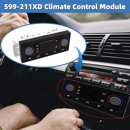 599-211XD A/C Heater Climate Control Module Panel Switch for 2003 Chevy Silverado Suburban Tahoe Avalanche GMC Sierra Yukon Cadillac Escalade, OE# 15201969 10367042 15107730 15105215 15185639 15137655