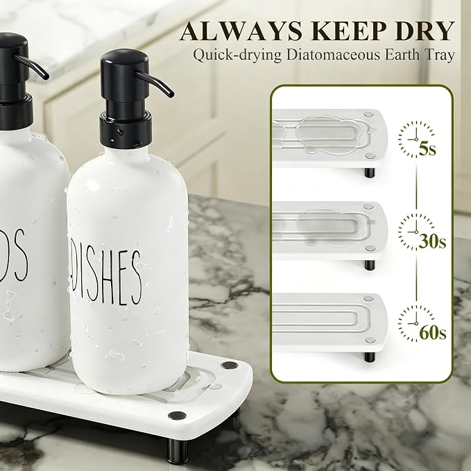 Cisily Kitchen Soap Dispenser Set Comes - Image 2
