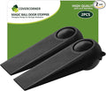 Door Stoppers for Bottom of Door, 2 Pack 5", Rubber Door Stopper Wedges by COVERCORNER