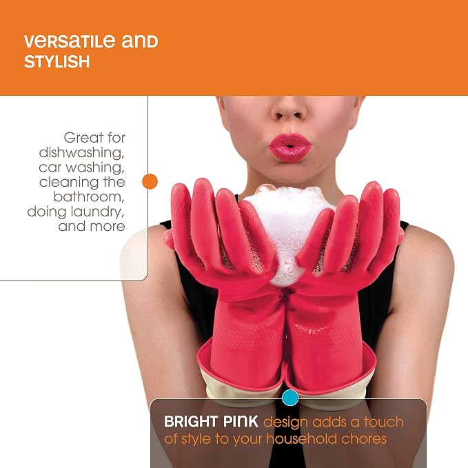 Casabella Premium Waterblock Reusable Household Cleaning Gloves - Image 6