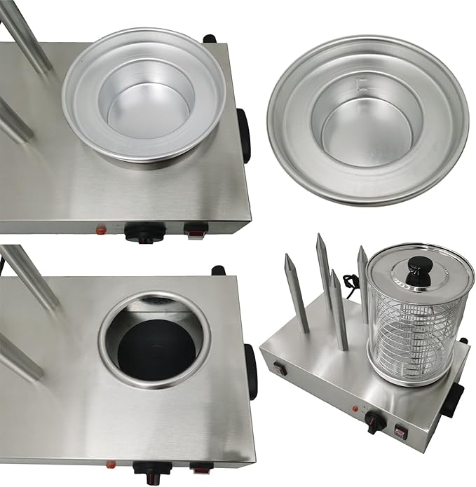 Hot Dog Warmer Steamer Machine Commercial Electric Bun Warmer with 4 Heating Rods Countertop Stainless Steel Sausage Warmer Adjustable Temperature 32℉-185℉ 110V