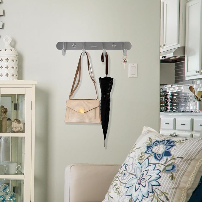 Coat Hook Rack Brushed Nickel - Image 6