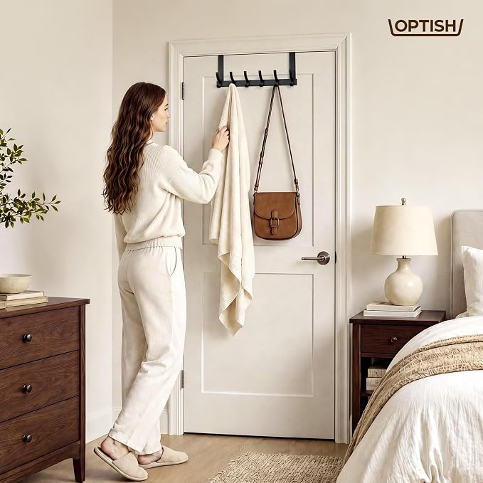 Optish Over The Door Hooks, Door Hanger Hooks - Image 7