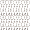 44 Pack Curtain Rings with Clips, Window Clip Rings Curtain Hooks Hangers Clip by Azmoncy