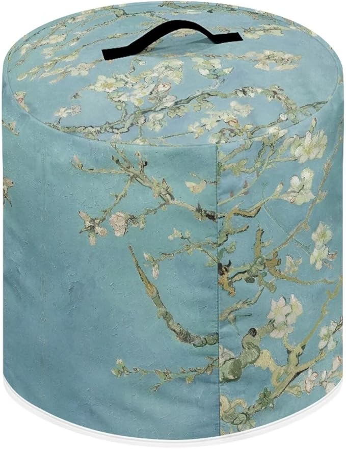Starry Night Oil Painting Pressure Cooker Appliance Cover for Thanksgiving, Also Fit for Rice Cooker, Air Fryer and Crock Pot, 8 Quart Dust Cover with Pocket for Kitchenware and Recipes,