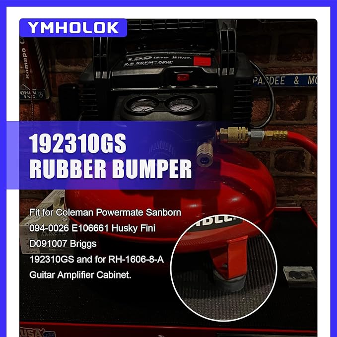 192310GS Rubber Bumper Feet with Stainless Steel Washer Inside Compatible for Coleman Powermate Sanborn 094-0026 E106661 Husky Fini D091007