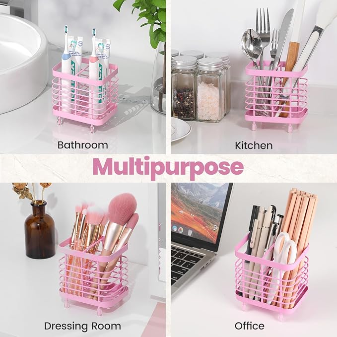 Luxspire Toothbrush Holders for Bathroom, Stainless Steel, 2 Slots, Toothbrush - Image 8