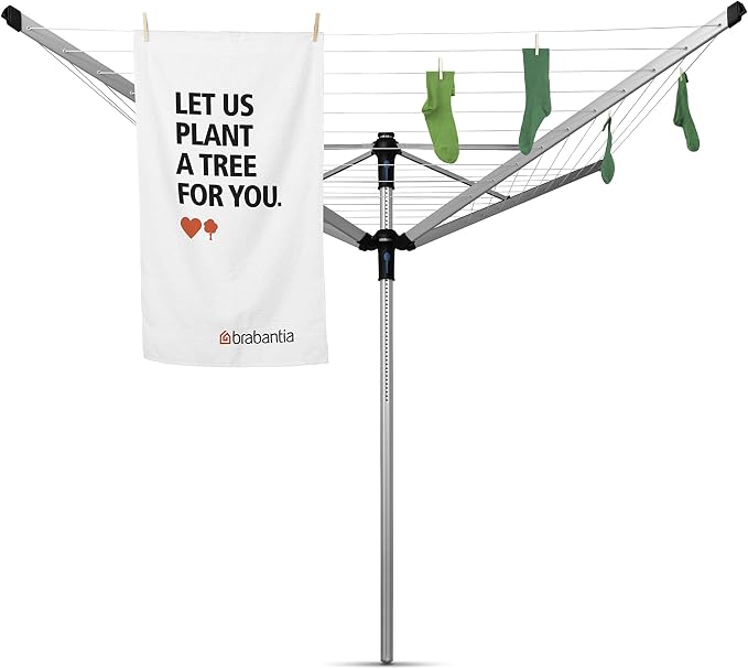 Brabantia Lift-O-Matic Advance Outdoor 4 Arm Clothesline Height Adjustable - Image 15