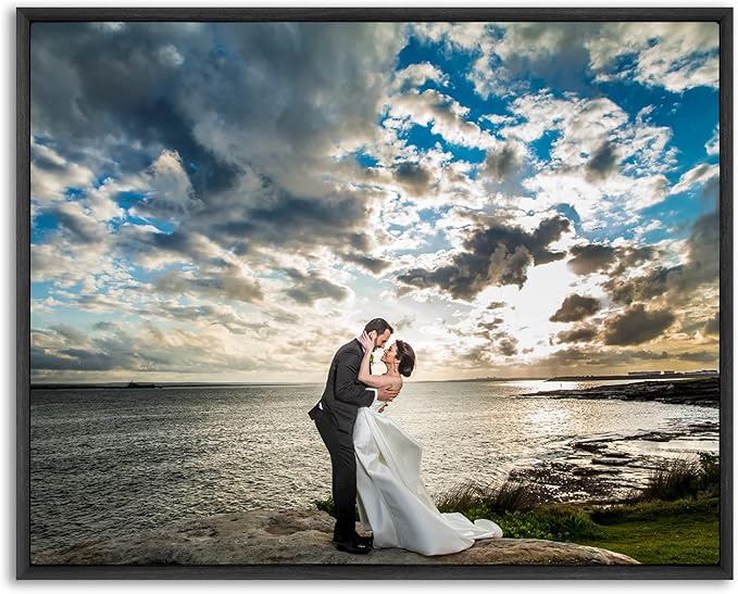 DIY Floater Frames for Canvas Paintings,1.25'' Deep Picture Frame,Floating Frame for Canvas Prints,Frame for Canvas(Light borwn 8x10 inch)