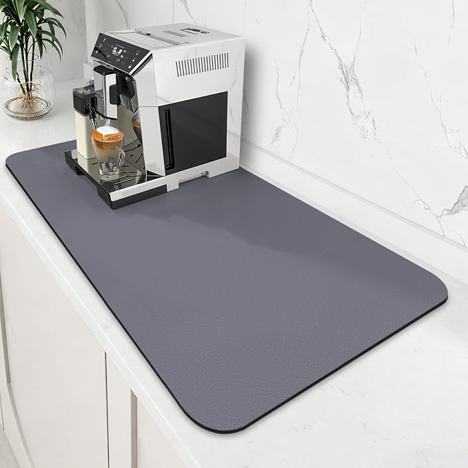 Coffee Mat Super Absorbent Dish Drying Mat Coffee Bar Mat 18"x 32" by WiseLife