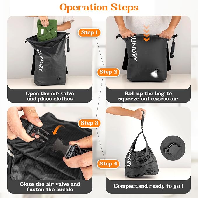 Travel Laundry Bag, Waterproof Compression Storage - Image 8