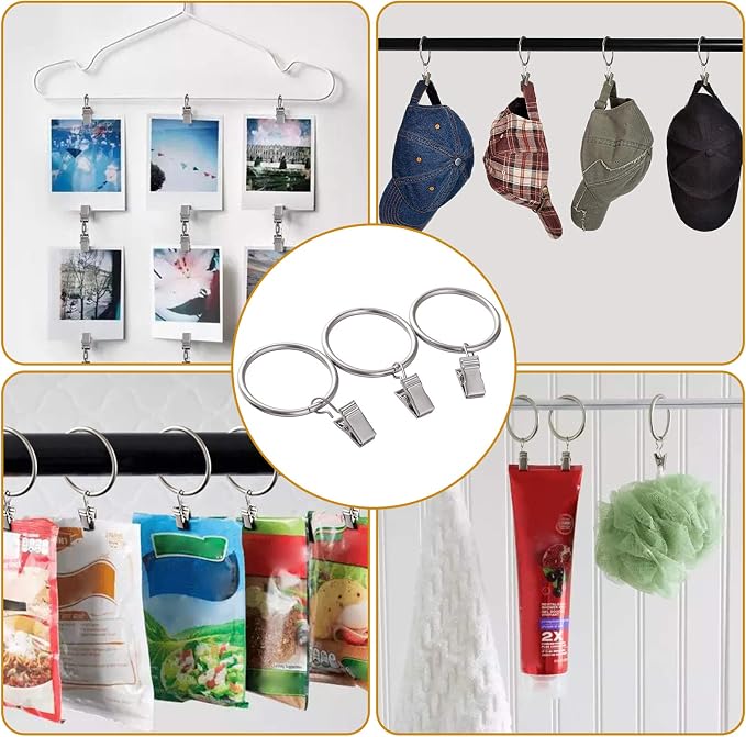 Lansian 44 Pack Curtain Rings - Image 3