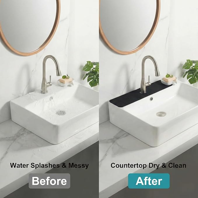 Cuttable Kitchen Sink Faucet Mat: 30" Lx5.5 W Splash Guard - Image 7