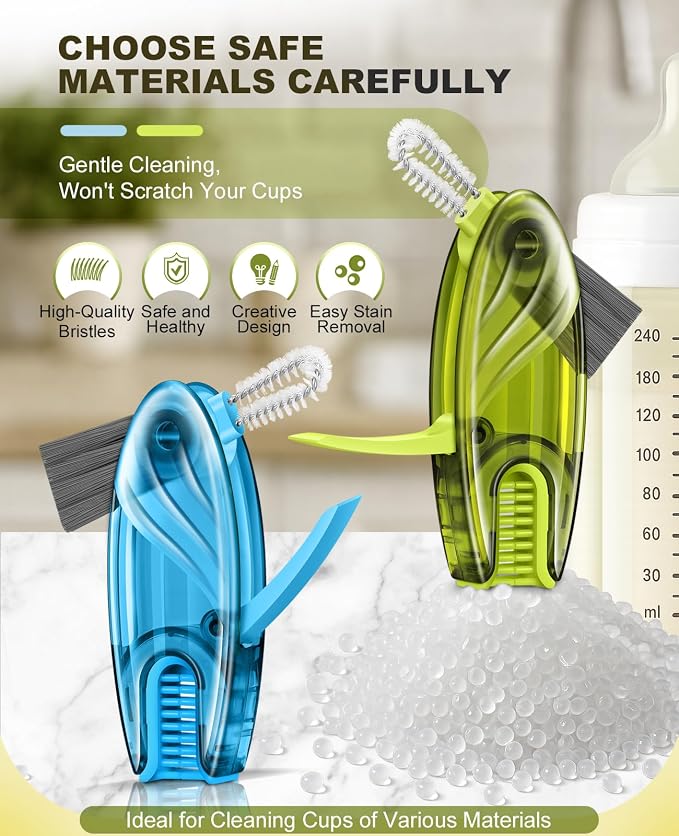 4 in 1 Cup Lid Gap Cleaning Brush Set 2 Pcs - Image 4