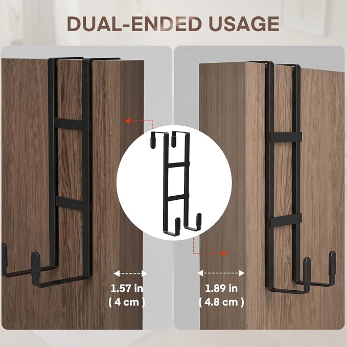 FYY 2 Packs Over The Door Hooks, Double Sided Door Hanger Hook - Image 2