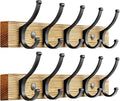 Optish Coat Rack Wall Mount, 16.5 Inches Wood Coat Hooks Wall Mount, Wall Coat by Optish