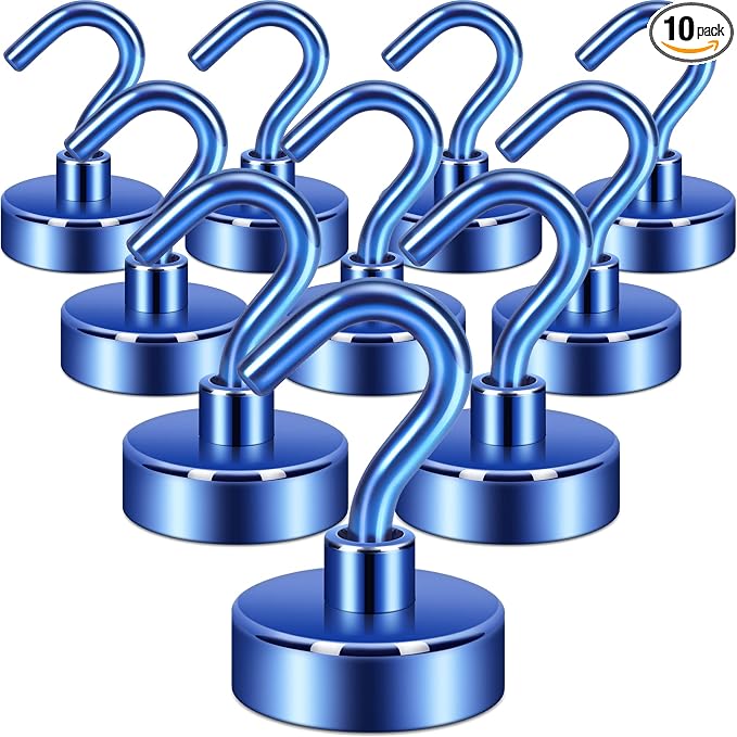 Neosmuk Magnetic Hooks, 40lb Heavy Duty, 10 Pack by Neosmuk