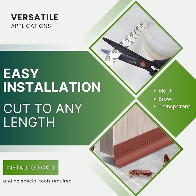 Weather Stripping Door Seal – 1.8in Brown Windproof Sealing Strip - Image 7