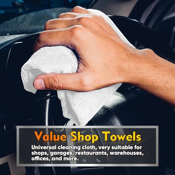 HOMEXCEL White Microfiber Cleaning Cloth 100 PK, Towels - Image 3
