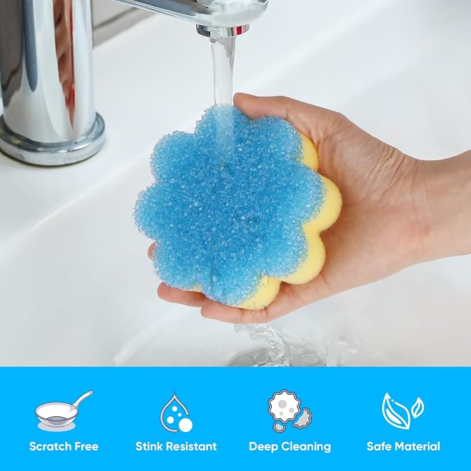 LAUNDRYLUX Scrub Sponge, Dual-Sided Temperature-Responsive Scrubber | - Image 4