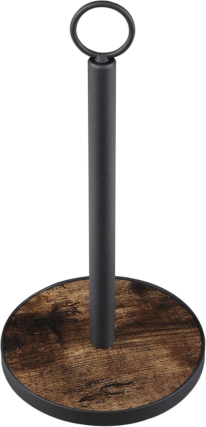 OROPY Paper Towel Holder Countertop, Heavy Duty Wood Base, Farmhouse Style by OROPY