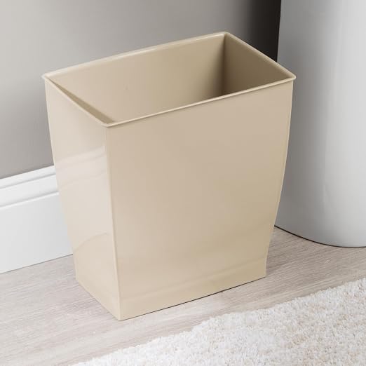 iDesign Small Plastic Bathroom Trash Can, - Image 7