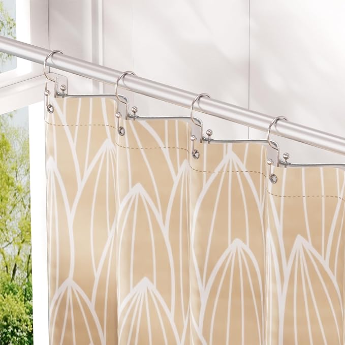 Shower Curtain Hooks Rings, Double Shower Curtain Hooks Rust Proof Stainless - Image 8