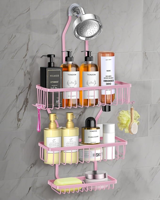 Pink Shower Caddy for Bathroom by MSAICOE