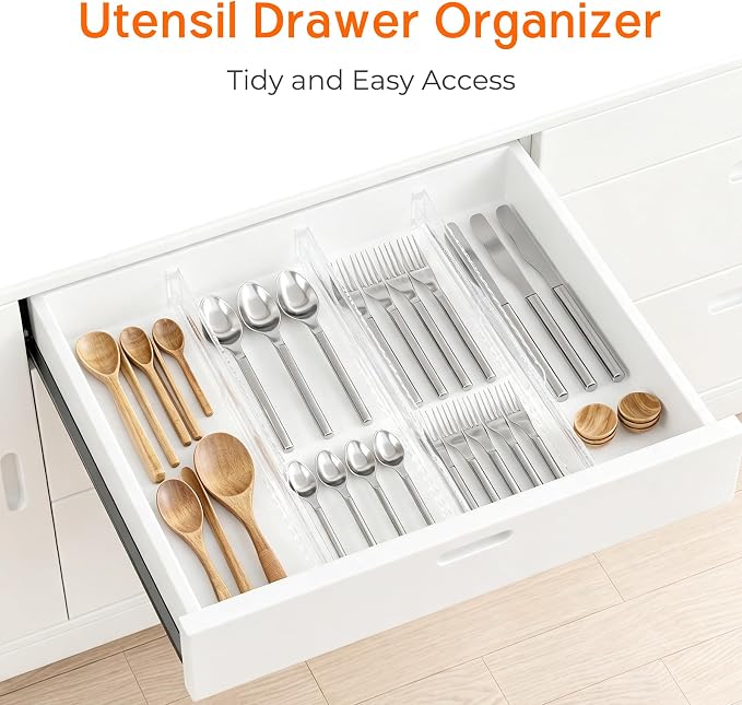 4 Pack 2.36" High Shallow Drawer Dividers, 12.5"-21.3" Expandable | Adjustable - Image 5