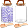 SiliFine 4 Pcs 64oz Glass Laundry Storage Containers by SiliFine