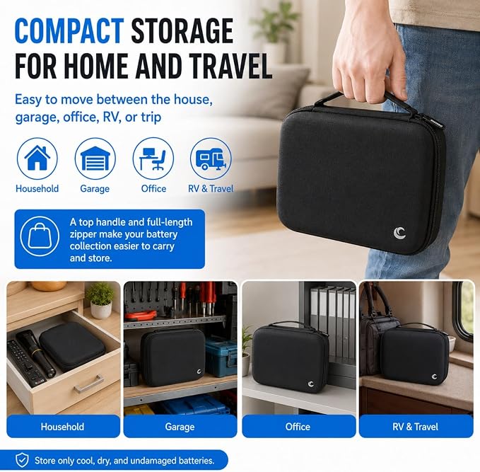 Comecase Battery Organizer Storage Case - Image 7