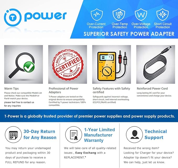T POWER 5V Charging Cord for Bymore Fabric Shaver Sweater Shaver and Popchose - Image 6