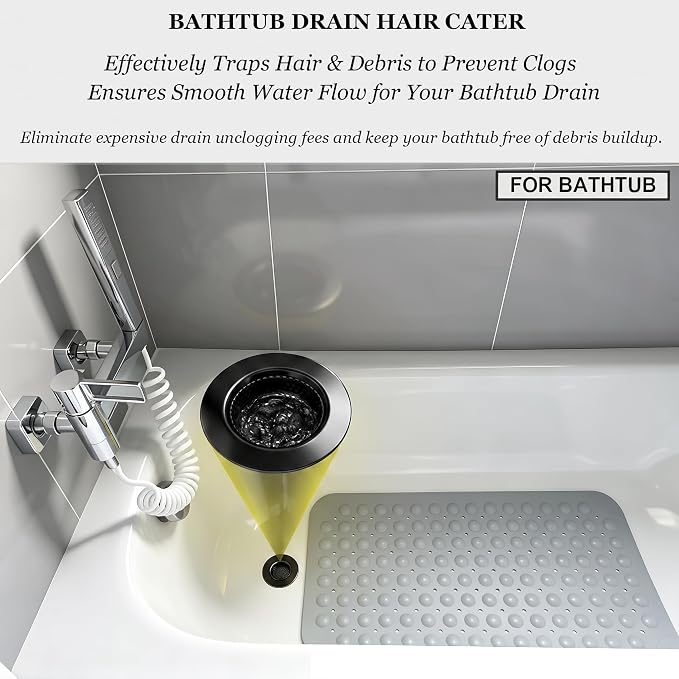Seatery 1.75" Tub Drain Strainers, Bathtub Drain Hair Catchers, Stainless Steel - Image 4