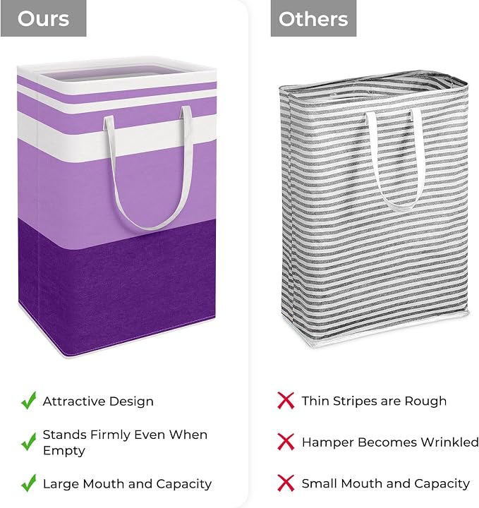 HomeHacks 2 Pack Laundry Baskets, Laundry Hampers Bags | Waterproof, - Image 3