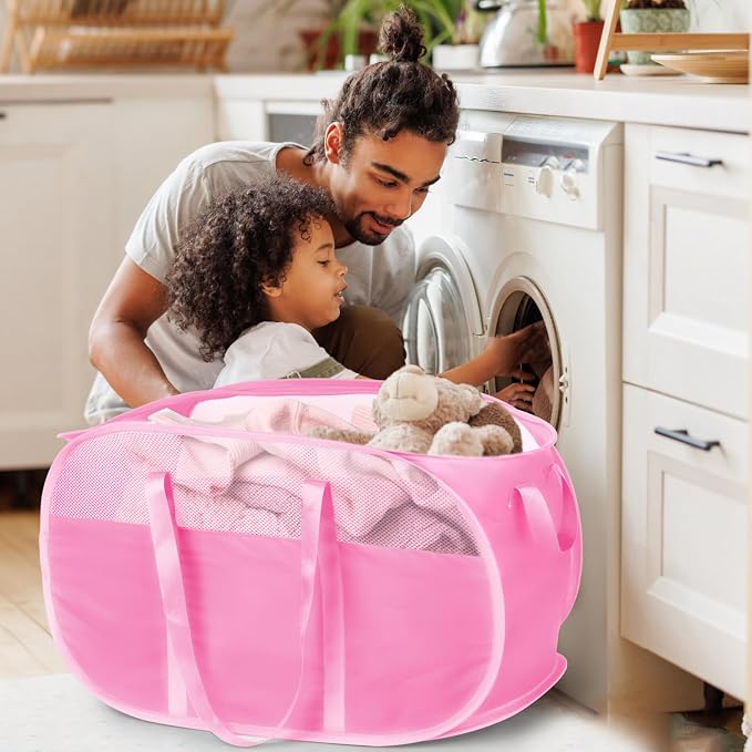 Collapsible Laundry Baskets, Tear Proof Pop Up Laundry Hamper - Image 2