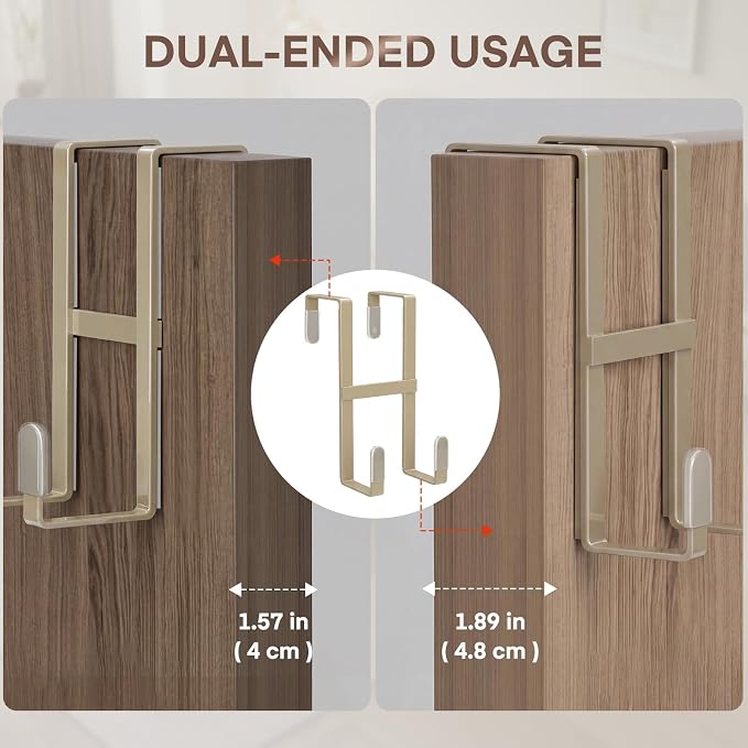 FYY 2 Packs Over The Door Hooks, Double Sided Door Hanger Hook - Image 2