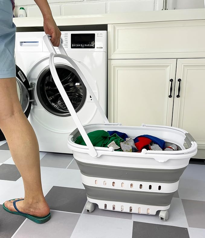 SAMMART 35L Collapsible Plastic Laundry Basket - Image 4