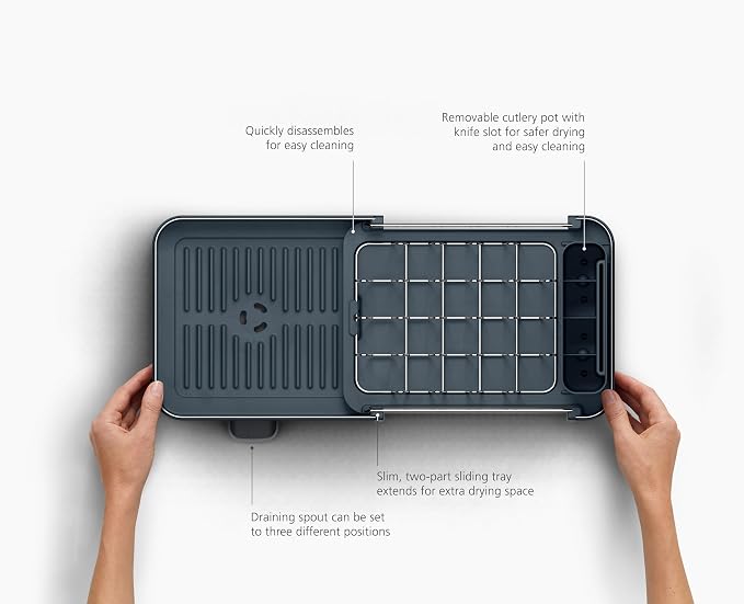 Joseph Joseph Extend Slim Steel Expandable Dish Drying Rack - Image 5
