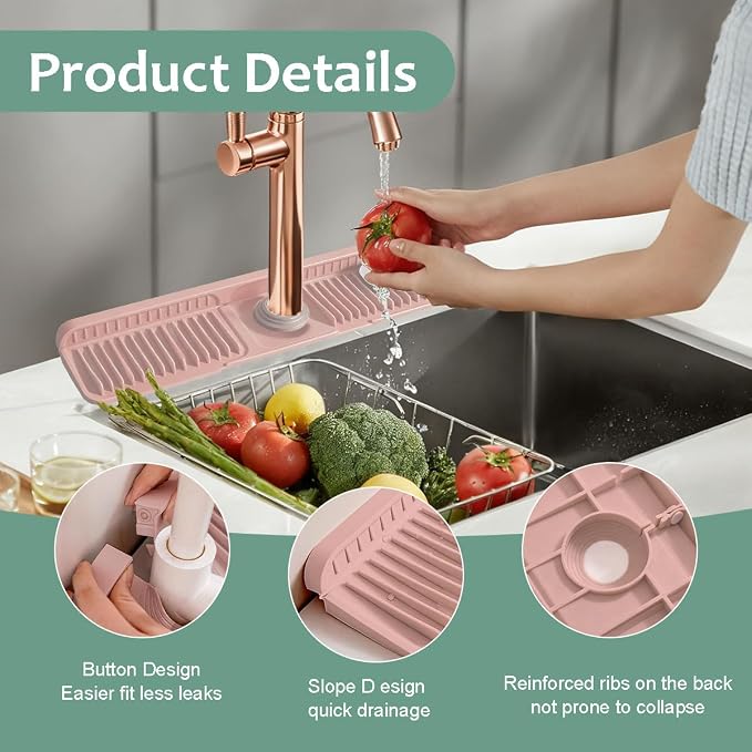 24 Inch Upgraded Draining Mat Folding faucet Mat - Image 3