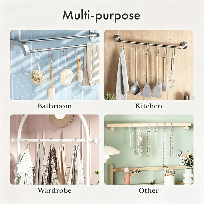 BBV Shower Curtain Hooks Rings - Image 2