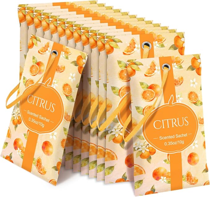 STRN Scented Sachets for Drawer and Closet, Citrus Scent 14 Packs for Home by STRN-Delicate%C2%B7Cozy%C2%B7Stylish