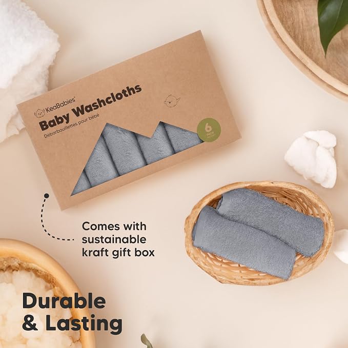 6-Pack Baby Washcloths, Soft Absorbent Washcloths - Image 7