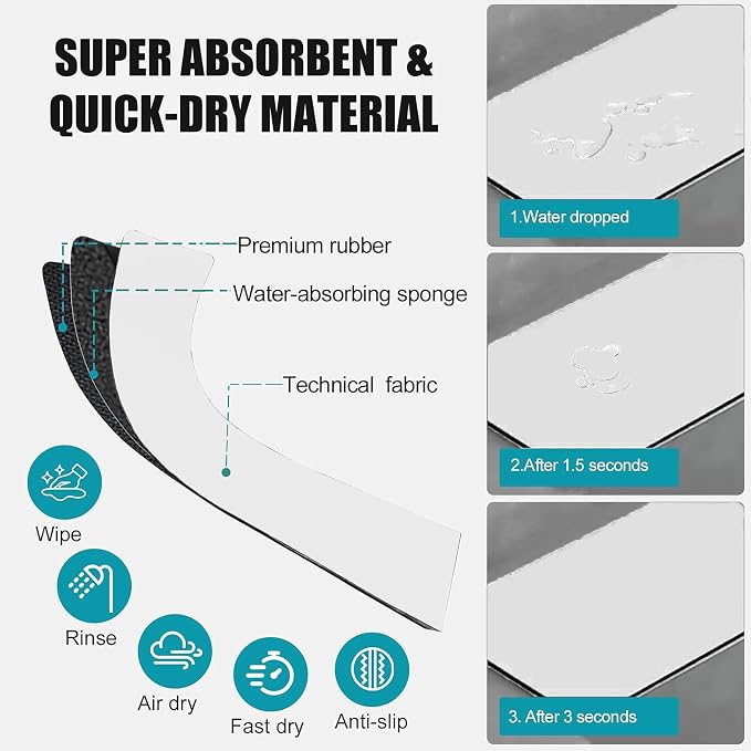 2PCS Kitchen Bathroom Faucet Mat - Image 4