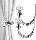HIKMLK Crystal Curtain Holdbacks 2pcs, Metal Curtain Tieback Pull Back by HIKMLK