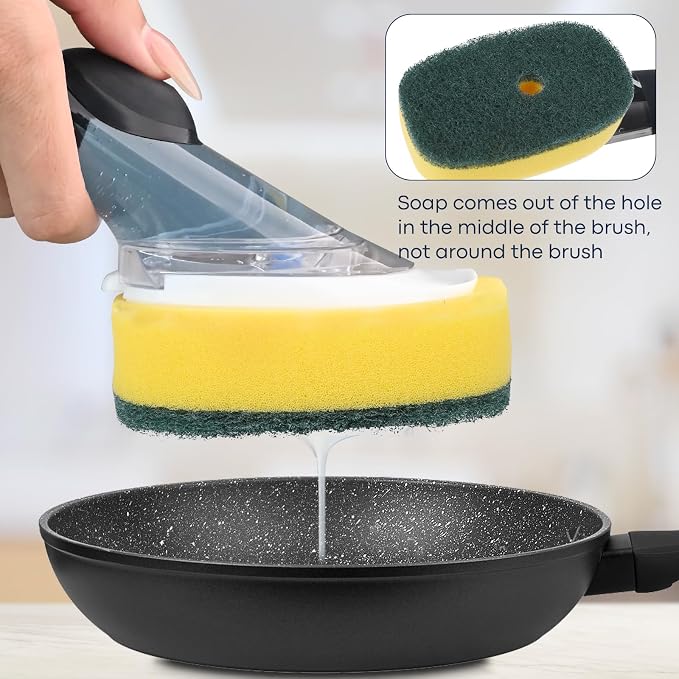 Sponge Brush Refills for OXO Soap Dispensing Dish Brush 4 Pack Refill Heads | - Image 4