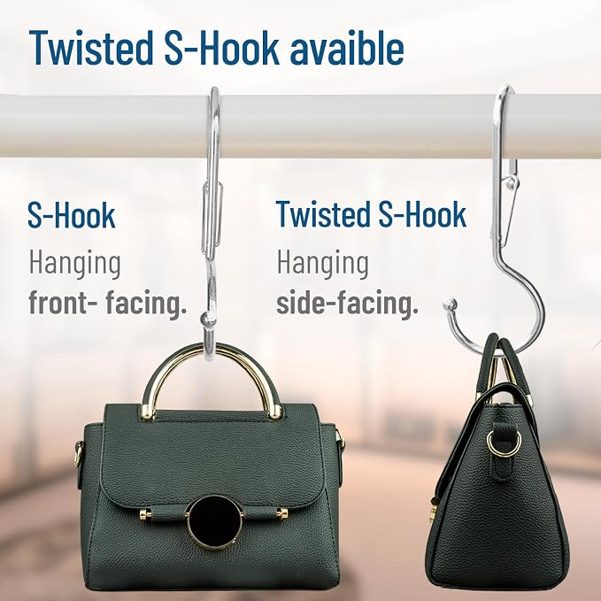 10-Pack Metal S Hooks for Hanging – Heavy-Duty S-Shaped Hook - Image 8
