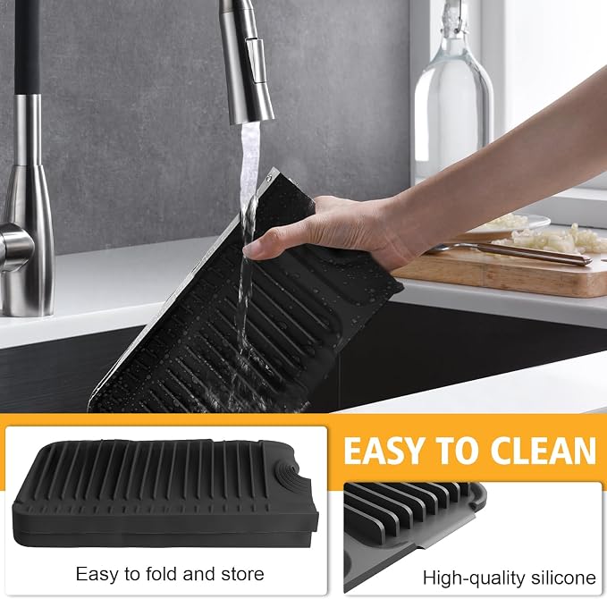 24-Inch Kitchen Sink Splash Guard Mat | 7° Slope - Image 7