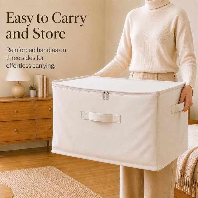 3Pack Canvas Storage Bags for Clothes & Comforters - Image 8